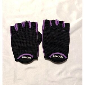 Reebok Women's Workout Gloves Size M Black Purple Weight Training Gym